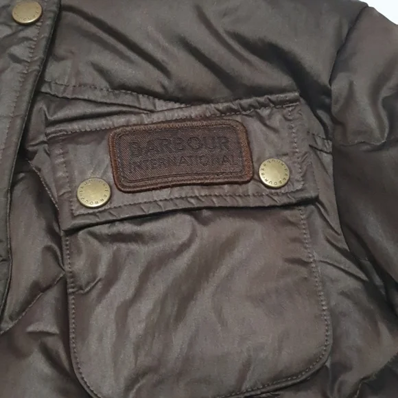 Barbour Nation Down Umber Brown Hooded Jacket - Picture 6 of 12